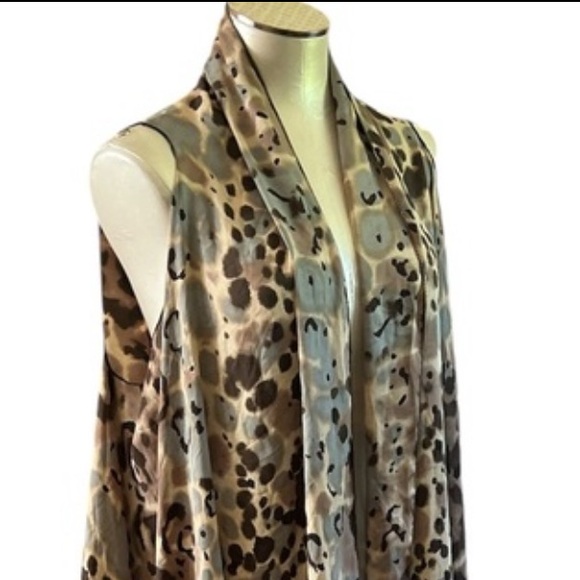 Women’s home made Vest Animal Print & dot design contrast fabric One Size - Picture 6 of 9